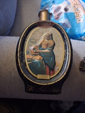 Classic Black Decorative Bath & Body Bottle - A Maidservant Pouring Milk